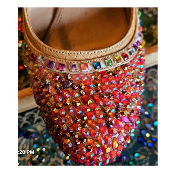 Gorgeous Rainbow Sequined Heels - Picture 15 of 15